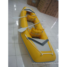 Amarillo bote inflable de PVC deriva